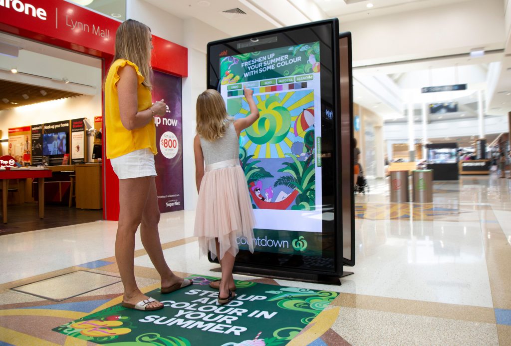 New Zealand Countdown Retail Advertising panel in shopping centre